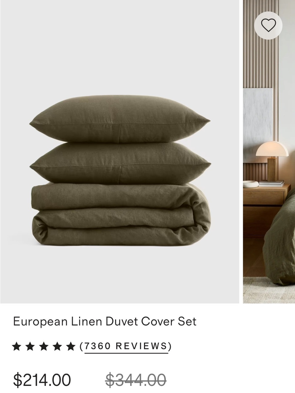 Quince European Linen Duvet Cover Set King/Cal King